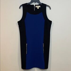 Michael Kors Blue and Black Mini Dress